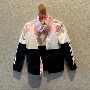Adidas pink zip up sweater 4T
